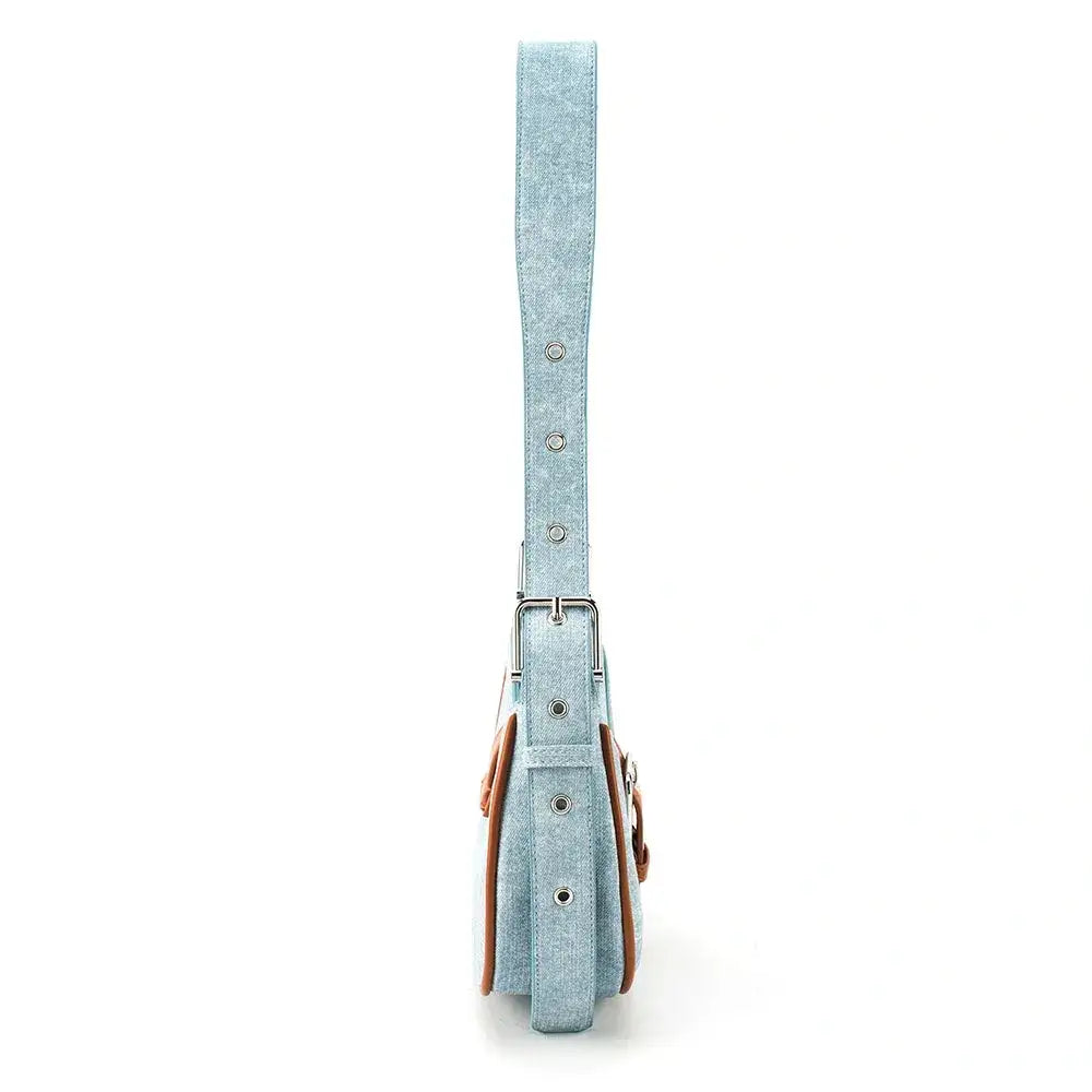Monroe Chic Blue Shoulder Bag - Lino Perros