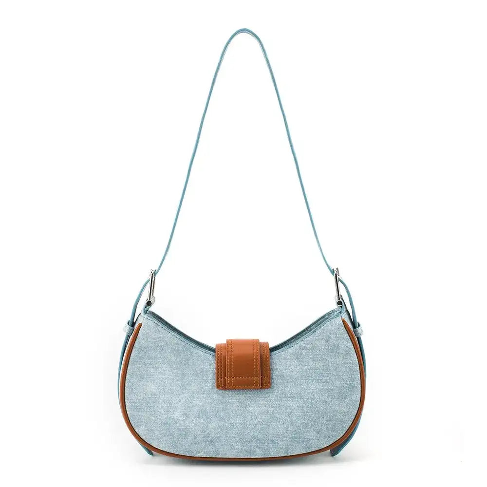 Monroe Chic Blue Shoulder Bag - Lino Perros