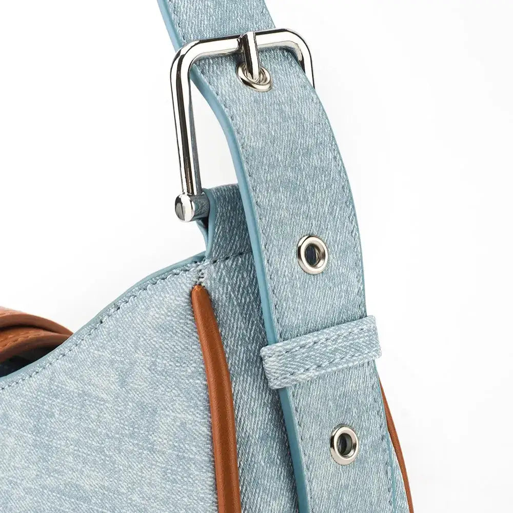 Monroe Chic Blue Shoulder Bag - Lino Perros