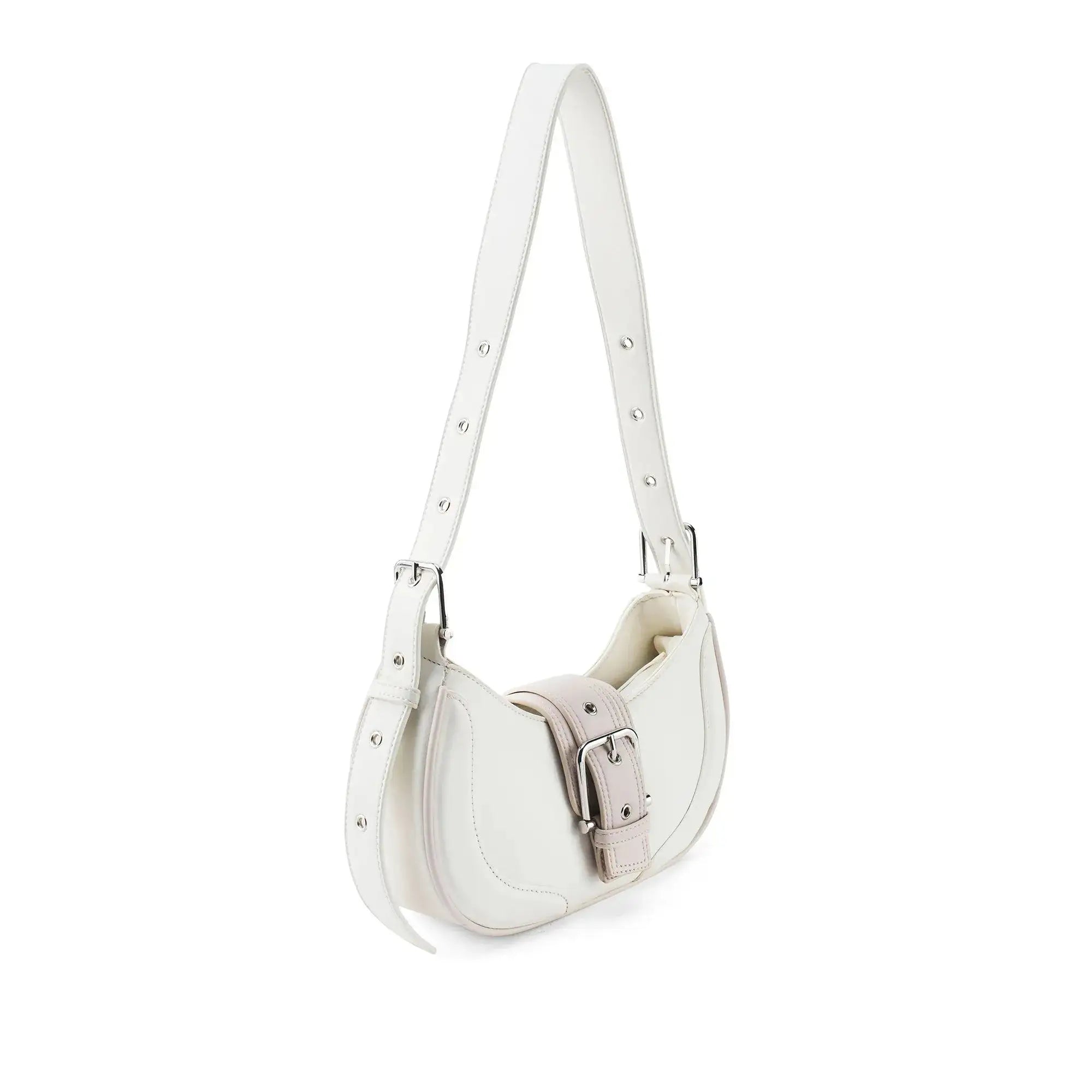 Monroe Chic White Shoulder Bag - Lino Perros