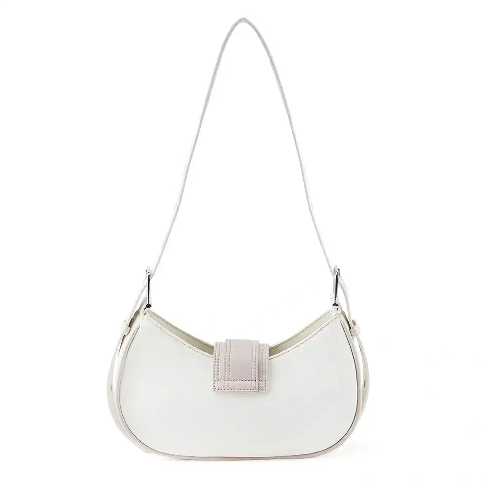 Monroe Chic White Shoulder Bag - Lino Perros