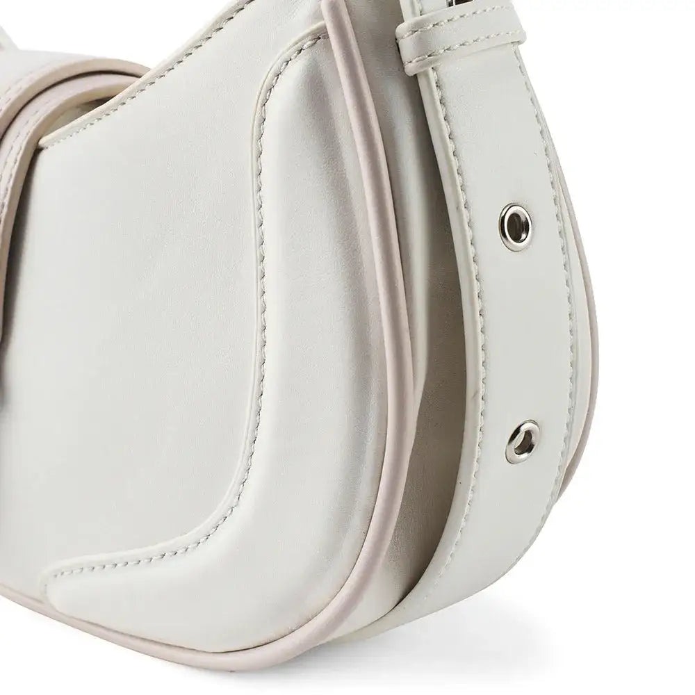 Monroe Chic White Shoulder Bag - Lino Perros