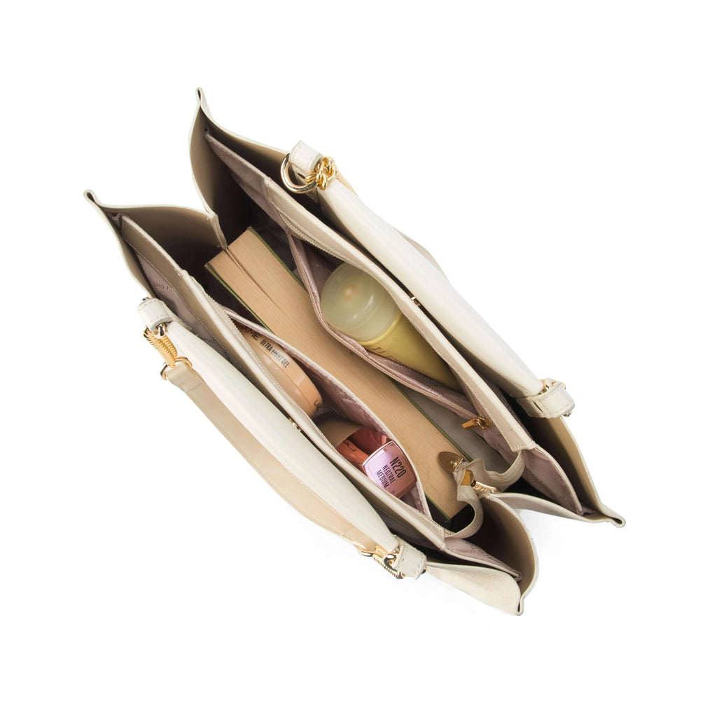 Monroe Classic White Tote Bag - Lino Perros