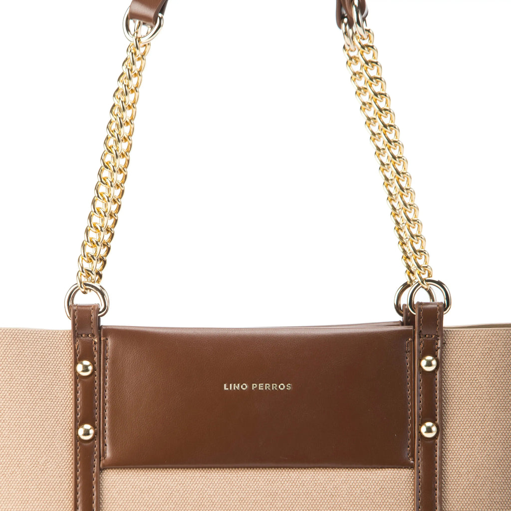 Monroe Classic Beige Tote Bag - Lino Perros