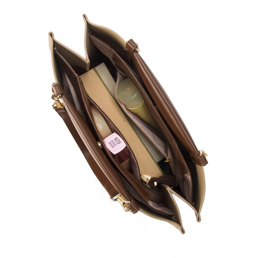 Monroe Classic Beige Tote Bag - Lino Perros
