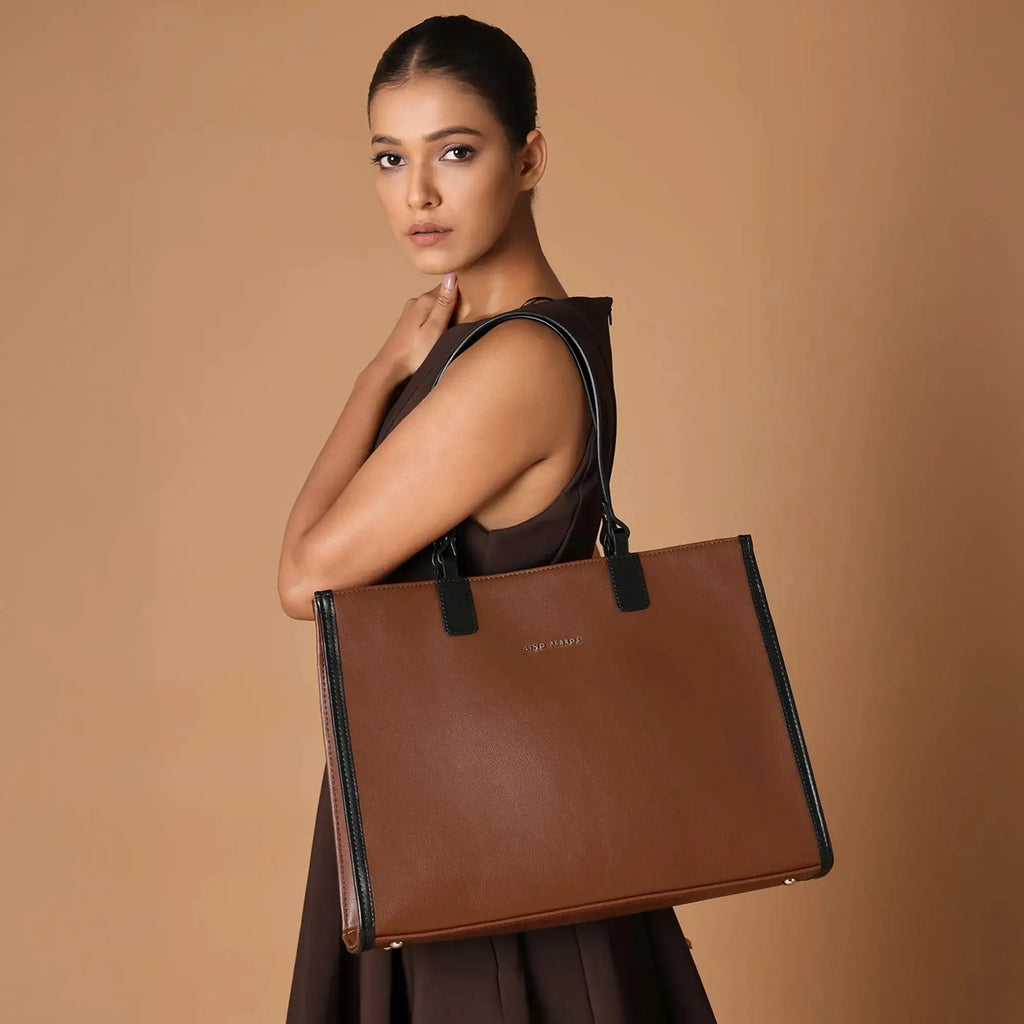 Monroe Brown Tote Bag - Lino Perros