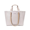 Monroe Color-Blocked Commuter Beige Tote Bag - Lino Perros
