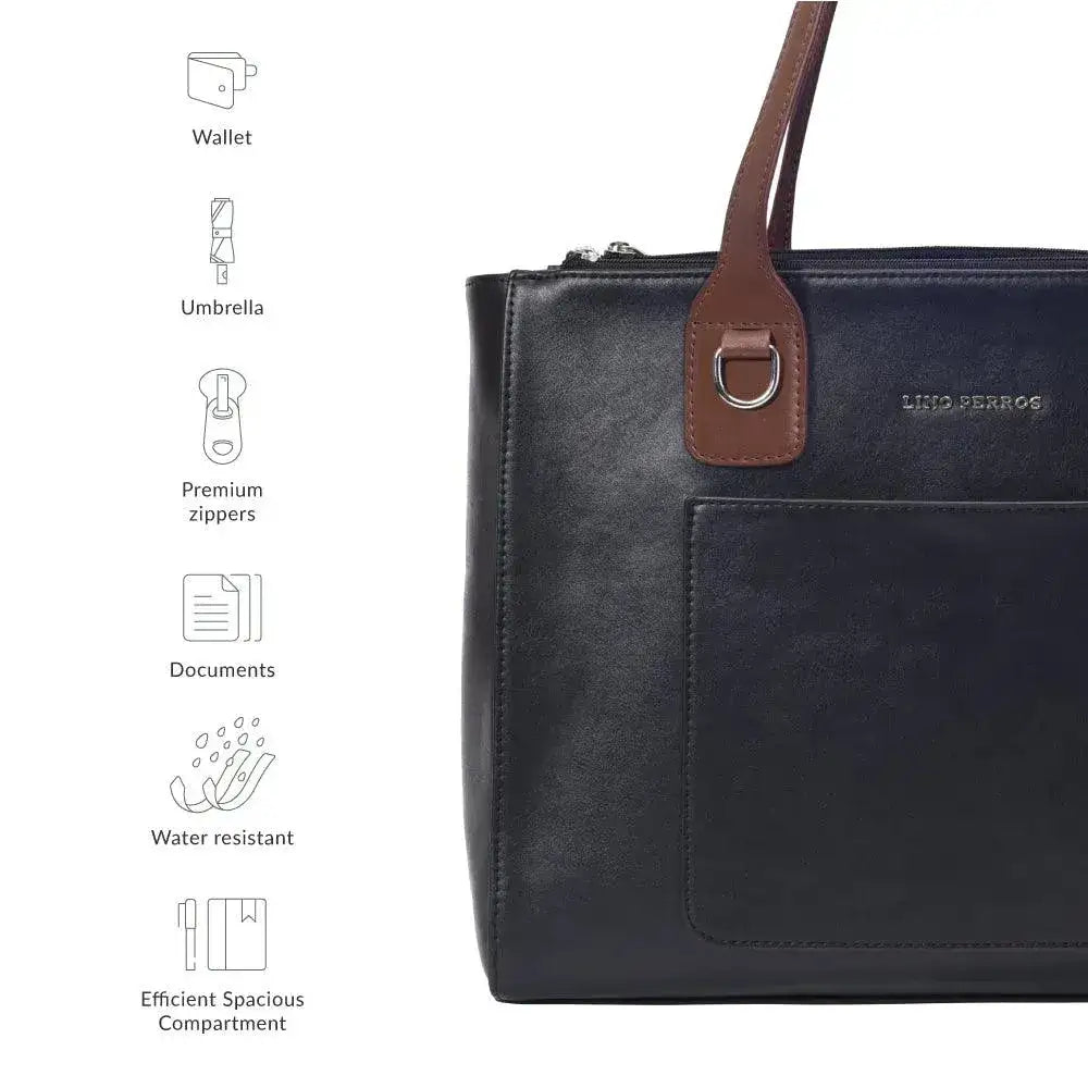 Monroe Elegant Black Tote Bag - Lino Perros