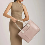 Monroe Elegant Peach Tote Bag - Lino Perros
