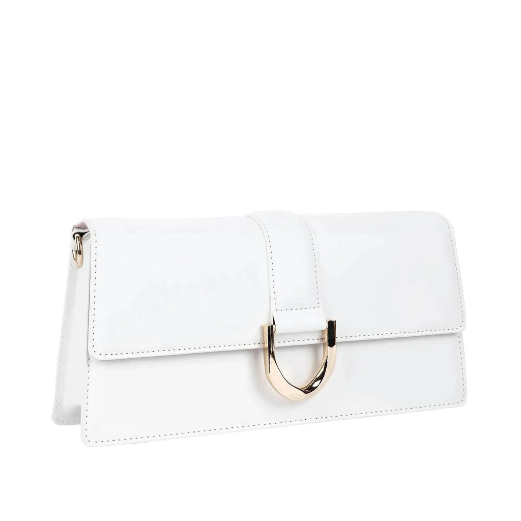 Monroe Focus White Shoulder Bag - Lino Perros