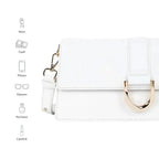 Monroe Focus White Shoulder Bag - Lino Perros