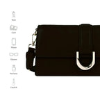 Monroe Focus Black Shoulder Bag - Lino Perros