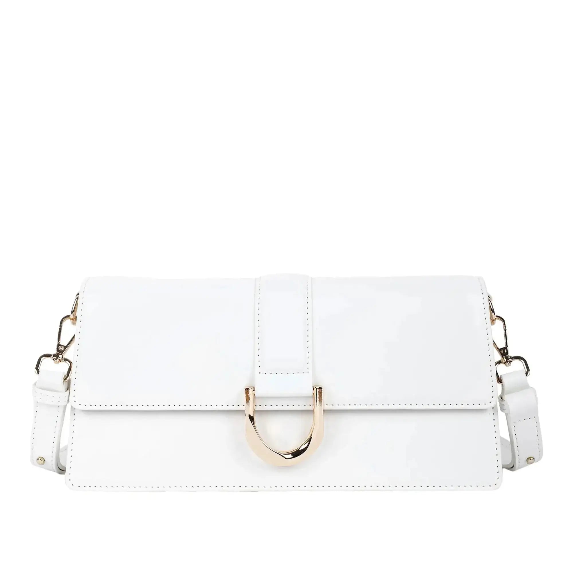 Monroe Focus White Shoulder Bag - Lino Perros