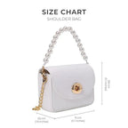 Monroe Mini Pearl White Sling Bag - Lino Perros
