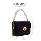 Monroe Mini Pearl Black Sling Bag - Lino Perros