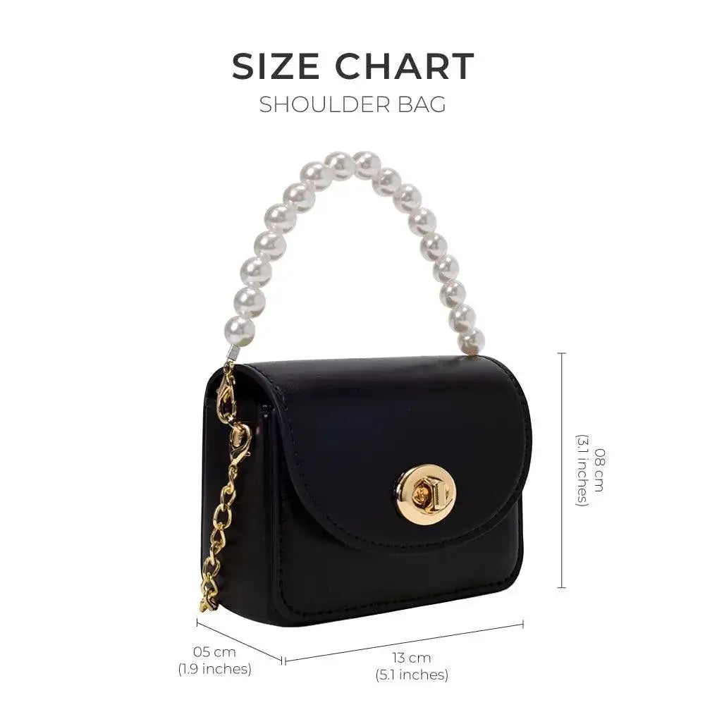 Monroe Mini Pearl Black Sling Bag - Lino Perros