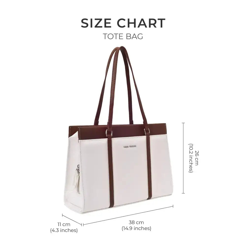 Monroe Serene Commuter White Tote Bag - Lino Perros