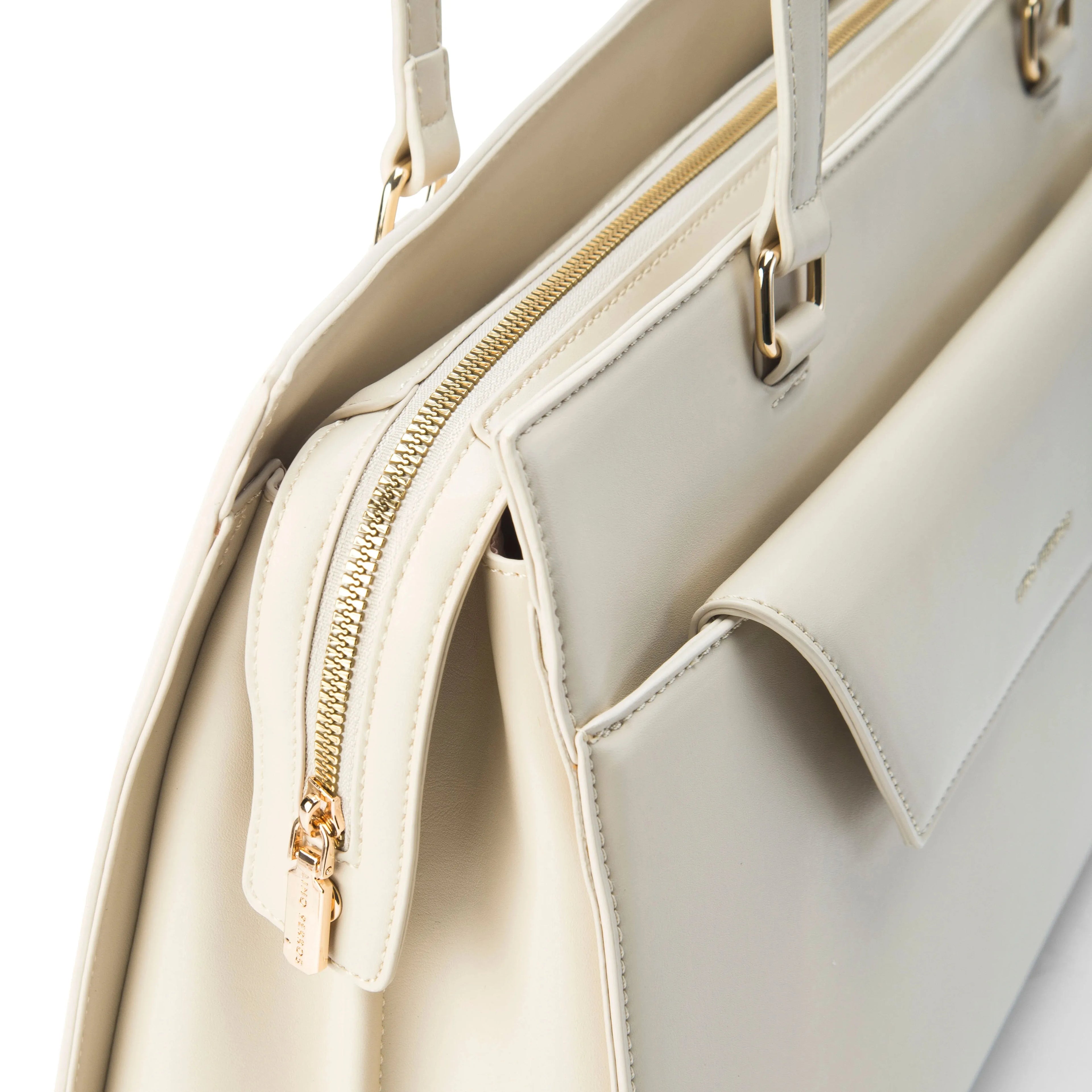 Monroe Sophisticated Beige Tote Bag - Lino Perros