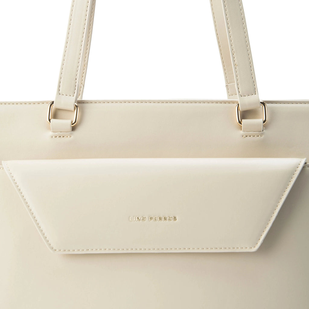 Monroe Sophisticated Beige Tote Bag - Lino Perros