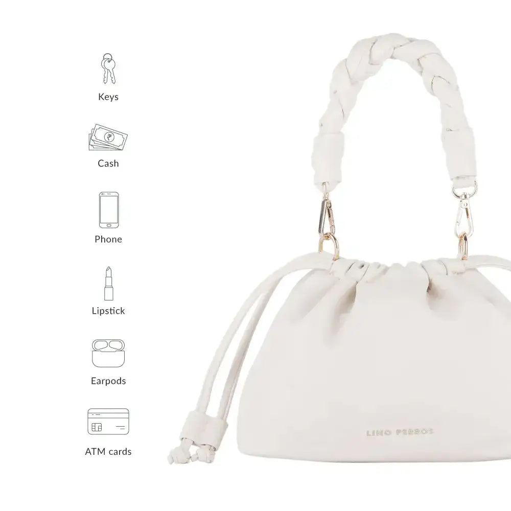 Monroe Stings White Satchel Bag - Lino Perros