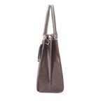 Monroe Structured Brown Satchel Bag - Lino Perros