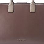 Monroe Structured Brown Satchel Bag - Lino Perros