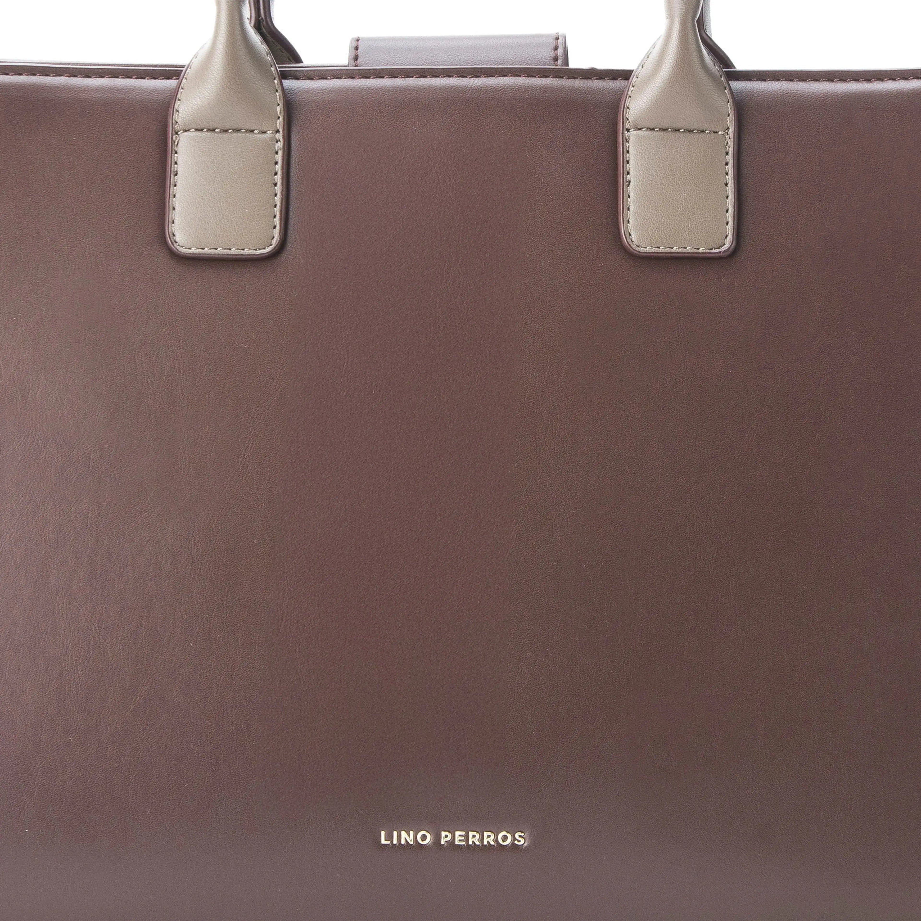 Monroe Structured Brown Satchel Bag - Lino Perros