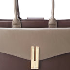 Monroe Structured Brown Satchel Bag - Lino Perros