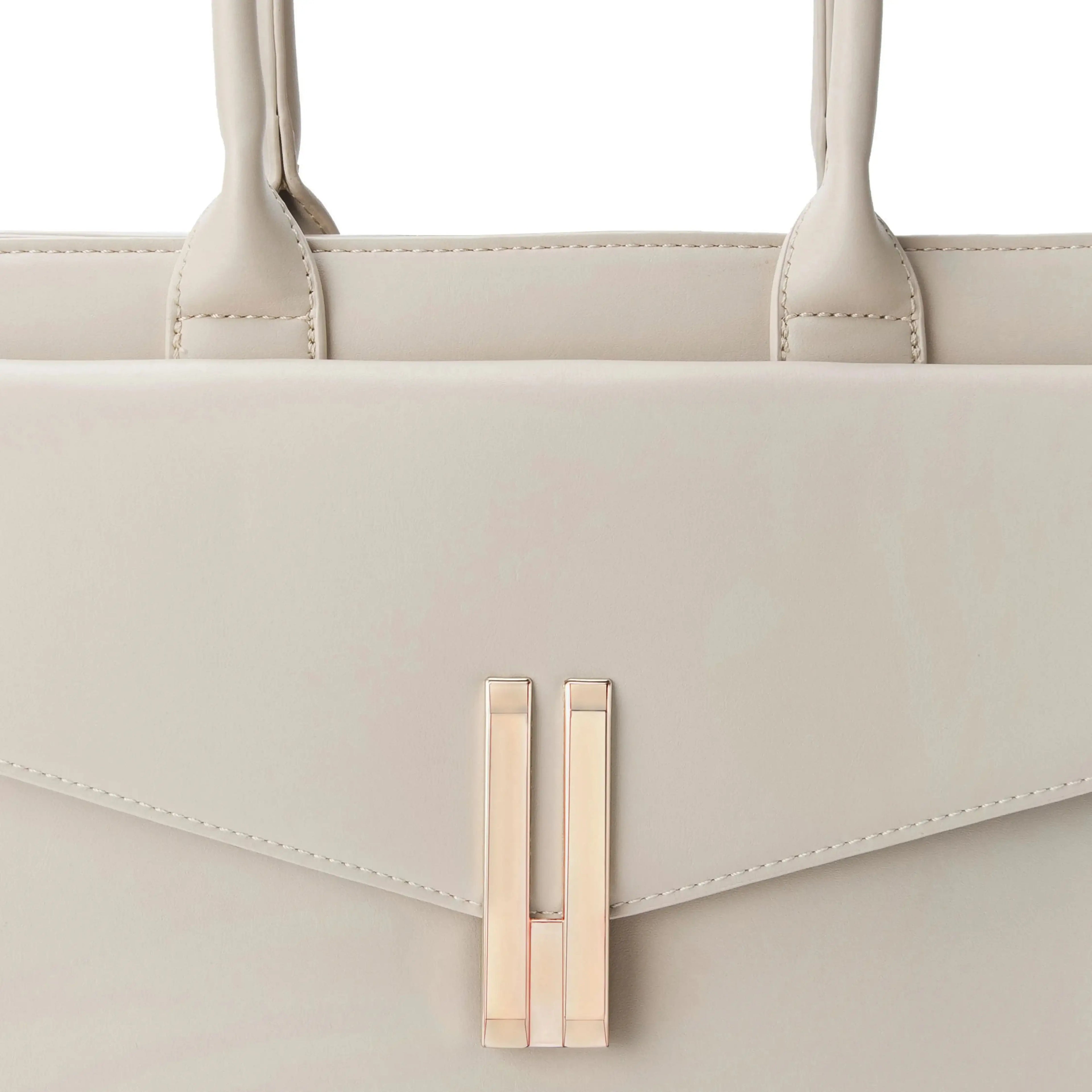 Monroe Structured Beige Satchel Bag - Lino Perros