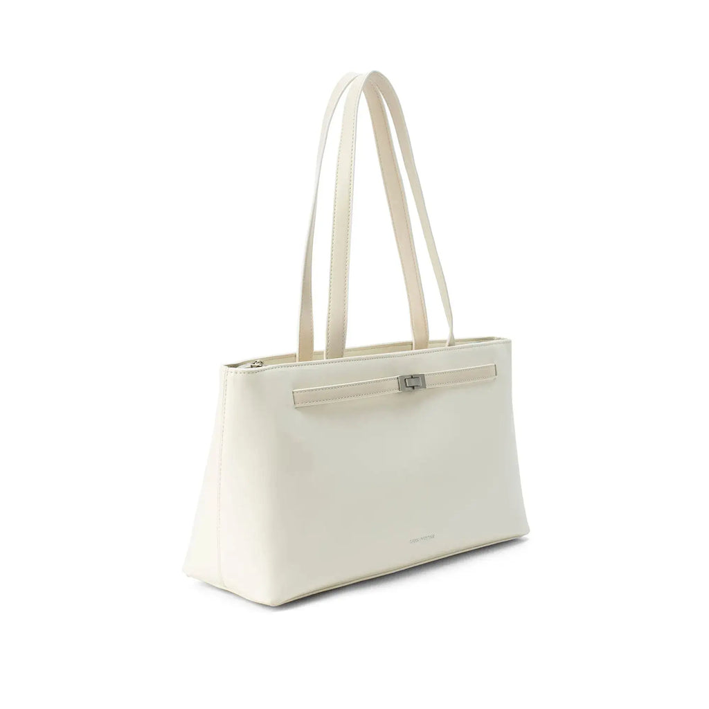 Monroe Tailored White Shoulder Bag - Lino Perros