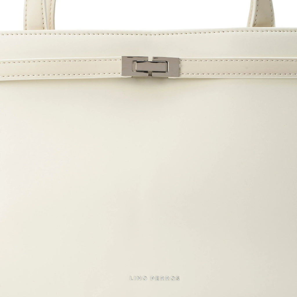 Monroe Tailored White Shoulder Bag - Lino Perros