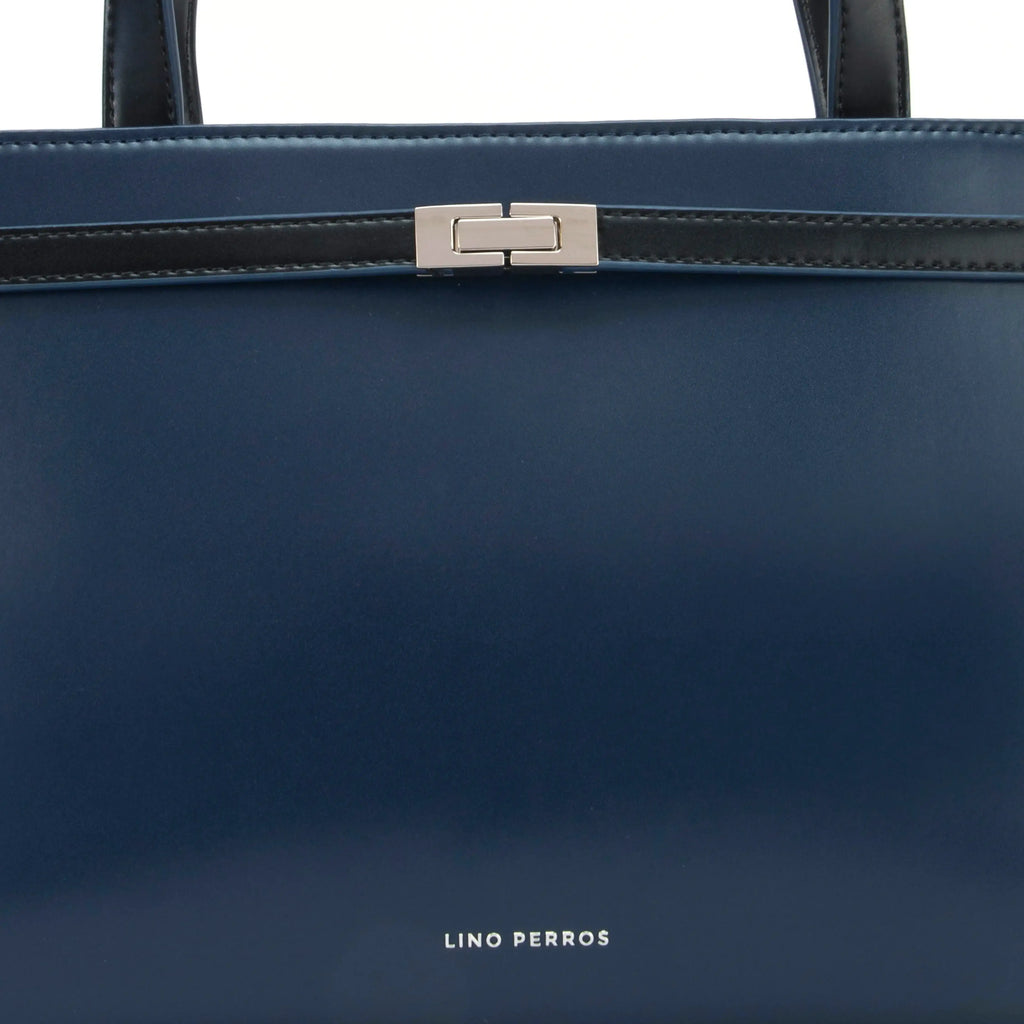 Monroe Tailored Navy Shoulder Bag - Lino Perros