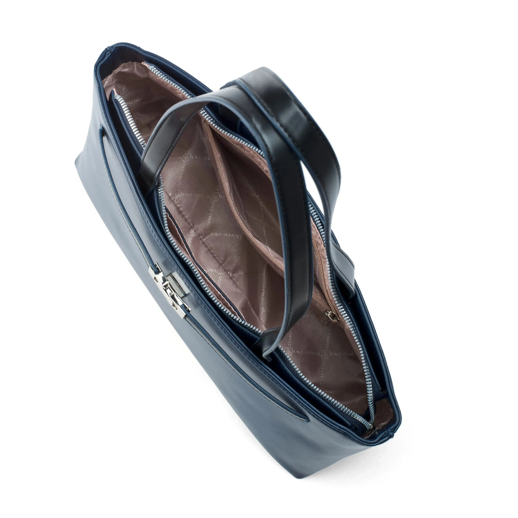 Monroe Tailored Navy Shoulder Bag - Lino Perros