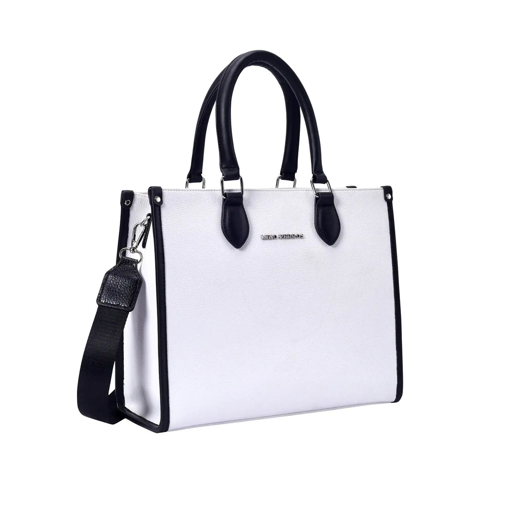 Monroe Versatile Solid White Tote Bag - Lino Perros
