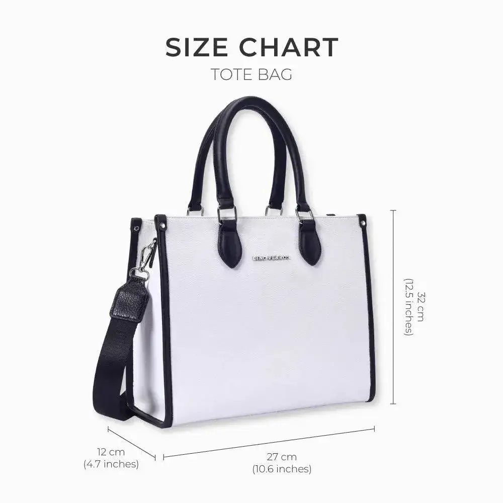 Monroe Versatile Solid White Tote Bag - Lino Perros