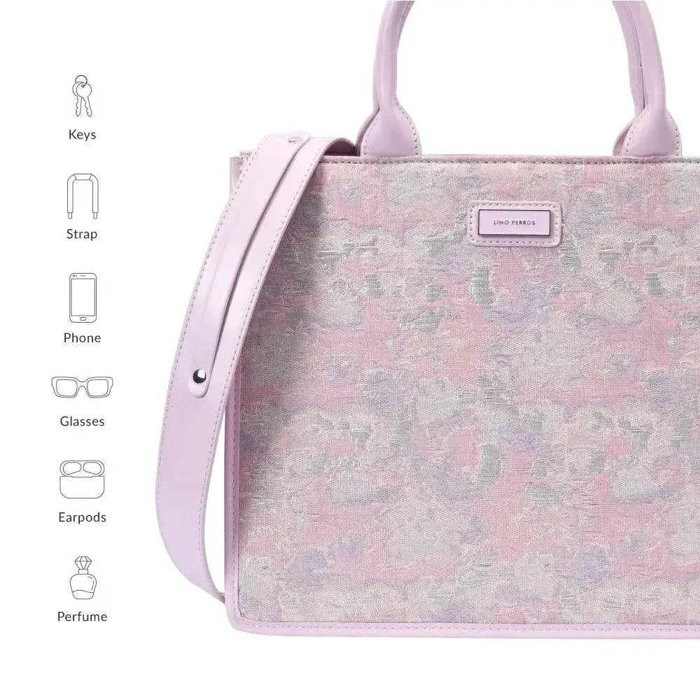 Nelly Date Lavender Satchel Bag - Lino Perros
