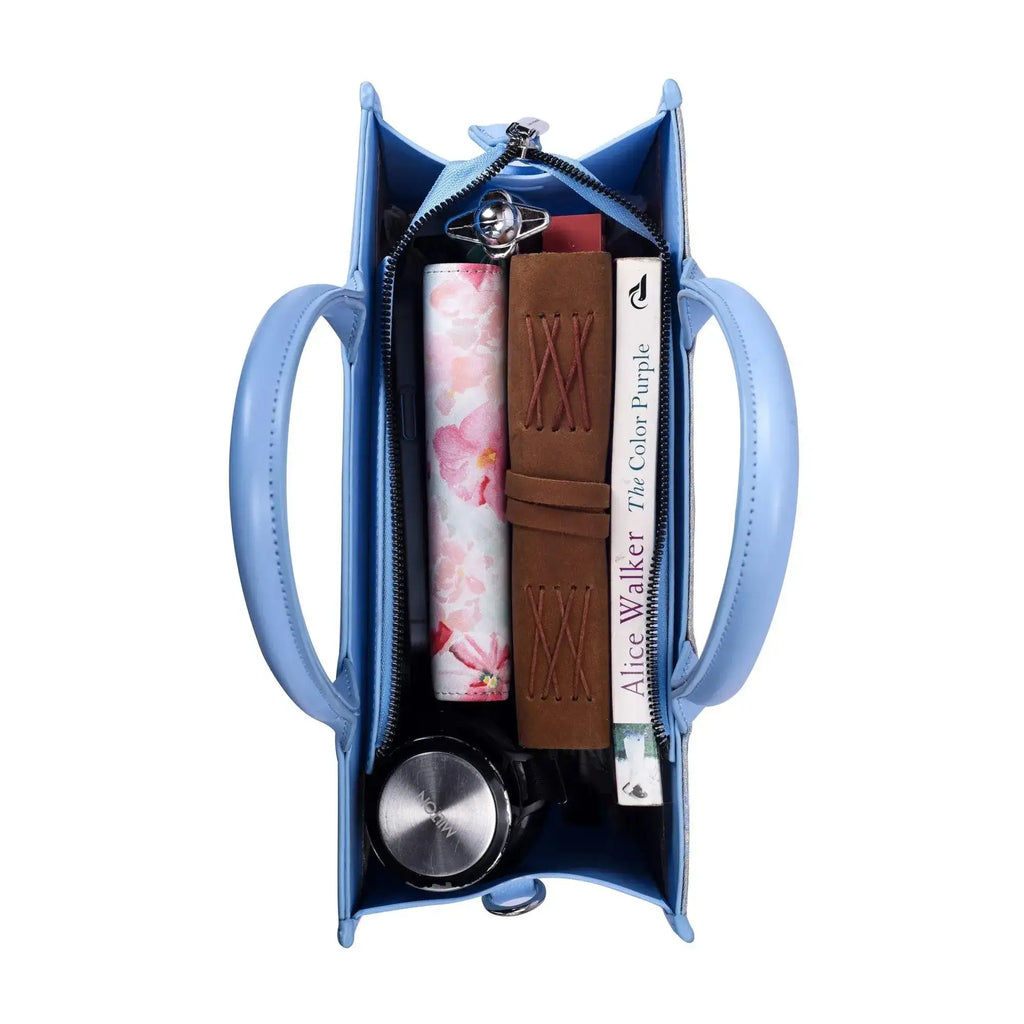 Nelly Date Blue Satchel Bag - Lino Perros
