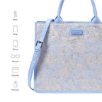 Nelly Date Blue Satchel Bag - Lino Perros