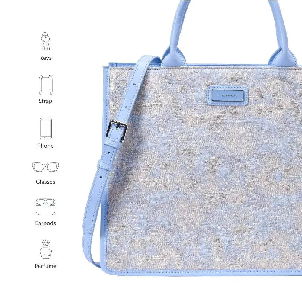 Nelly Date Blue Satchel Bag - Lino Perros