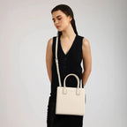 Nelly Gesture Beige Satchel Bag - Lino Perros