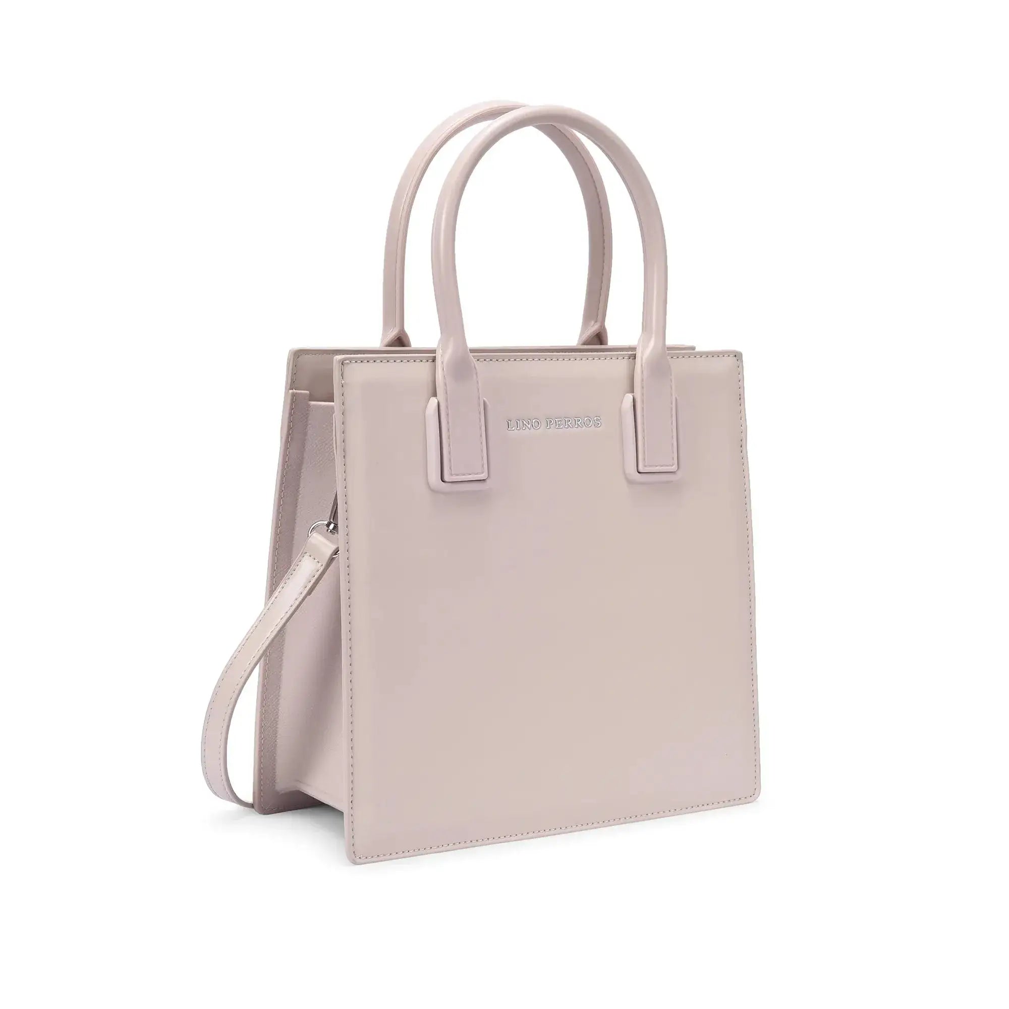 Nelly Gesture Beige Satchel Bag - Lino Perros
