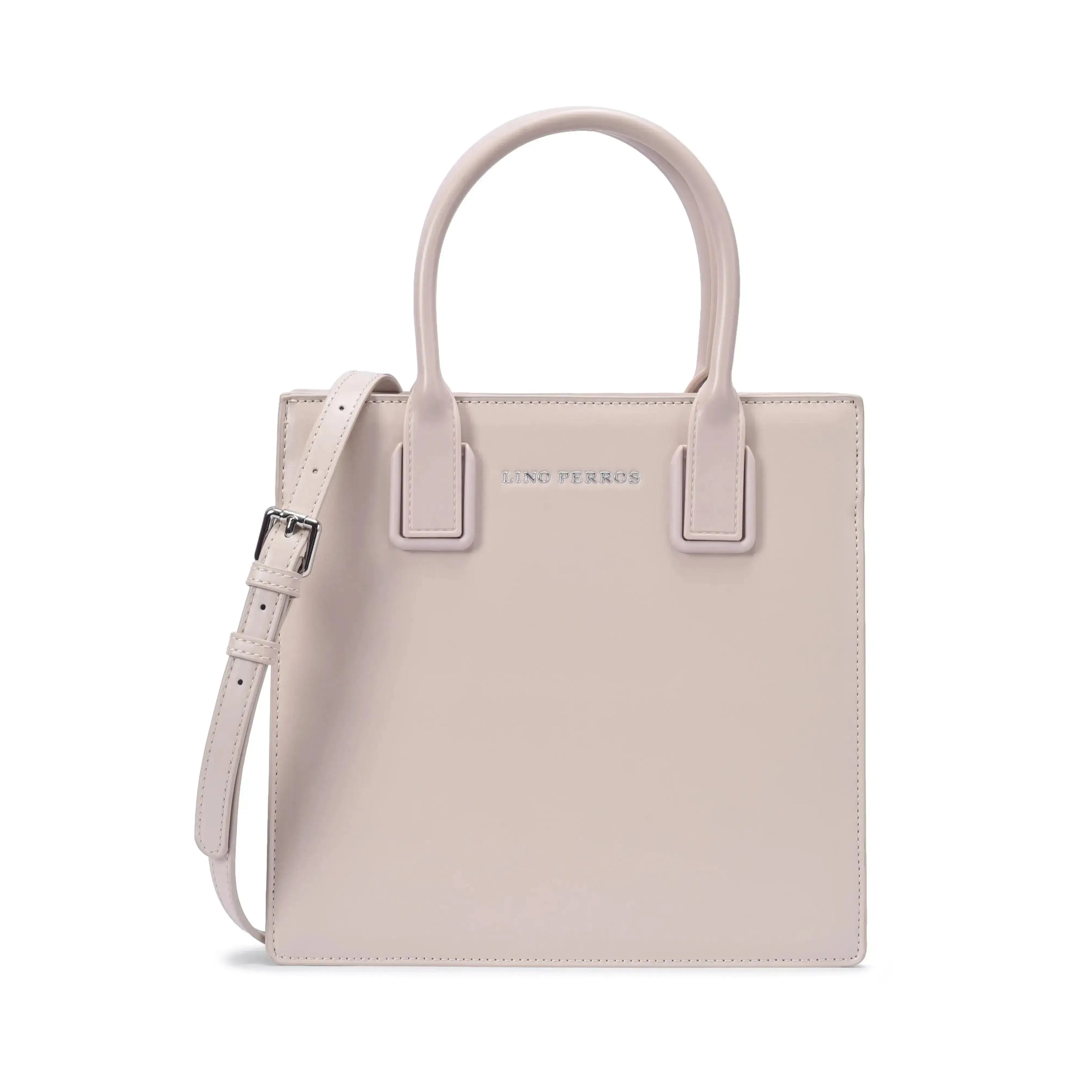 Nelly Gesture Beige Satchel Bag - Lino Perros