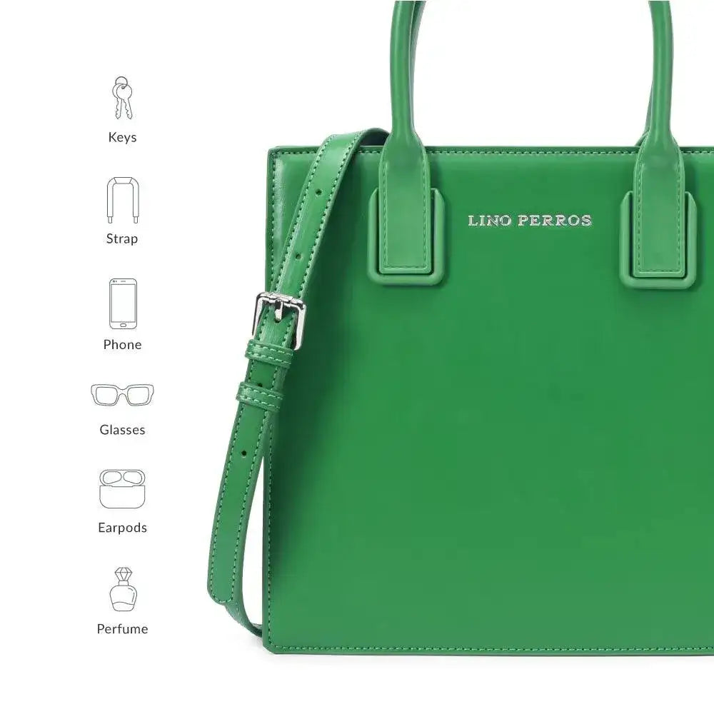 Nelly Gesture Green Satchel Bag - Lino Perros