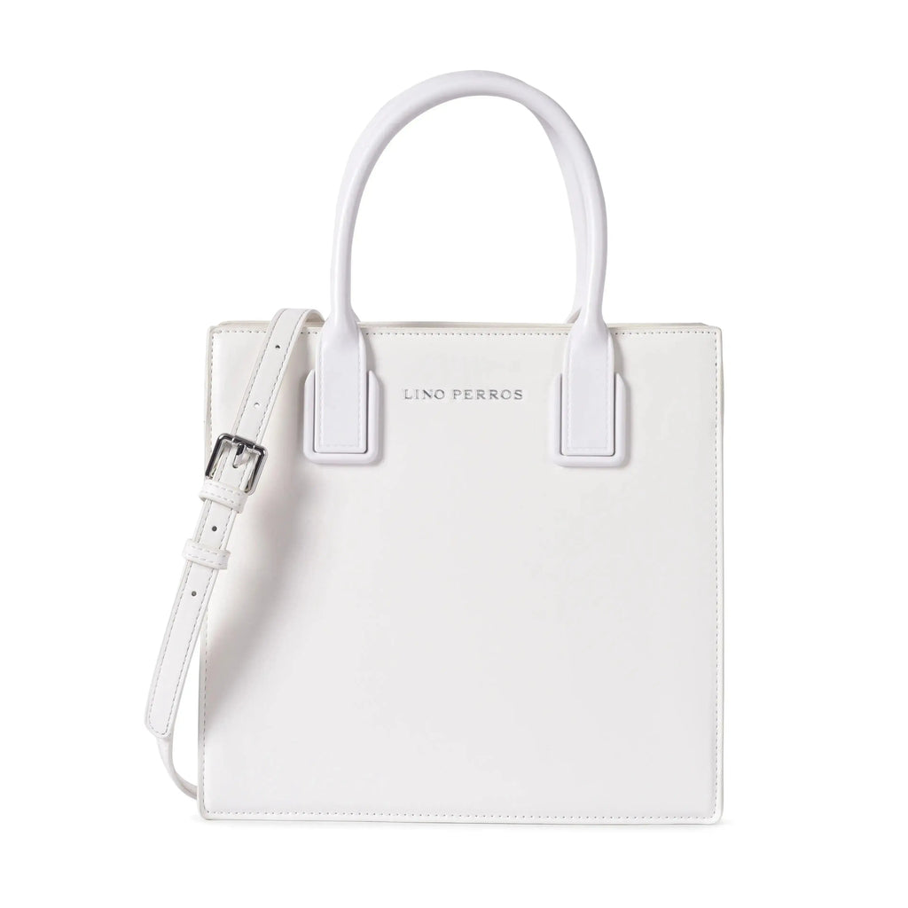 Nelly Gesture White Satchel Bag - Lino Perros