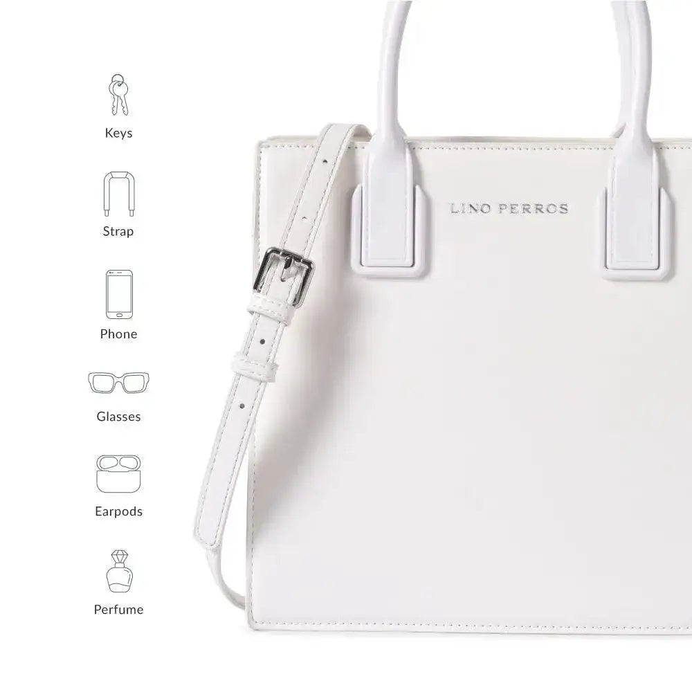 Nelly Gesture White Satchel Bag - Lino Perros