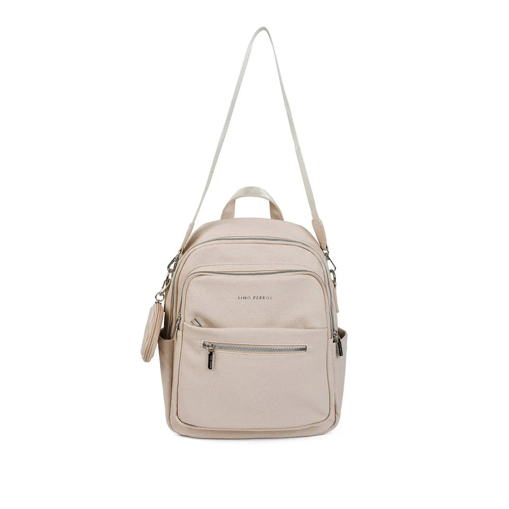 Pacman Everyday Designer Beige Backpack - Lino Perros