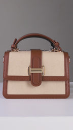 Valley Floral-Infused Black Satchel Bag - Lino Perros