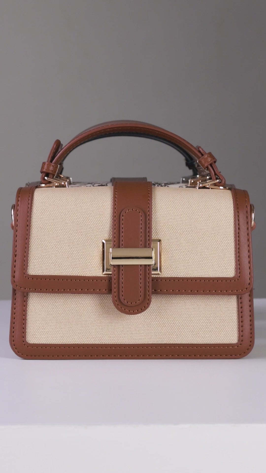 Valley Floral-Infused Black Satchel Bag - Lino Perros