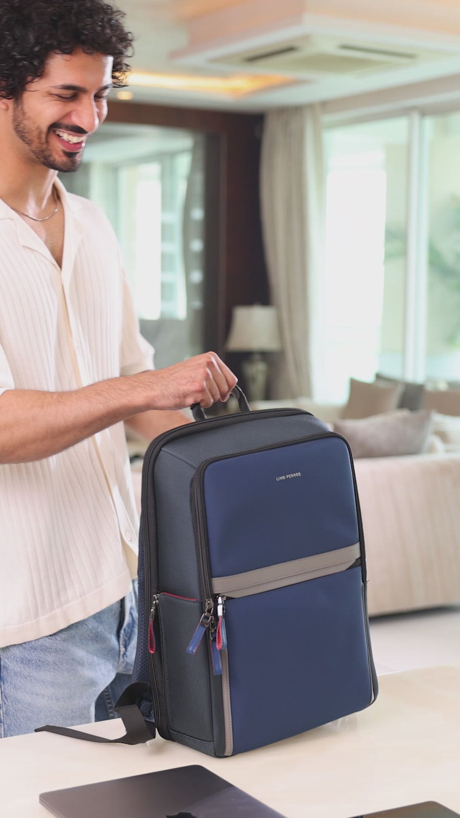 Harvard Premium Unisex Daily Blue Backpack - Lino Perros