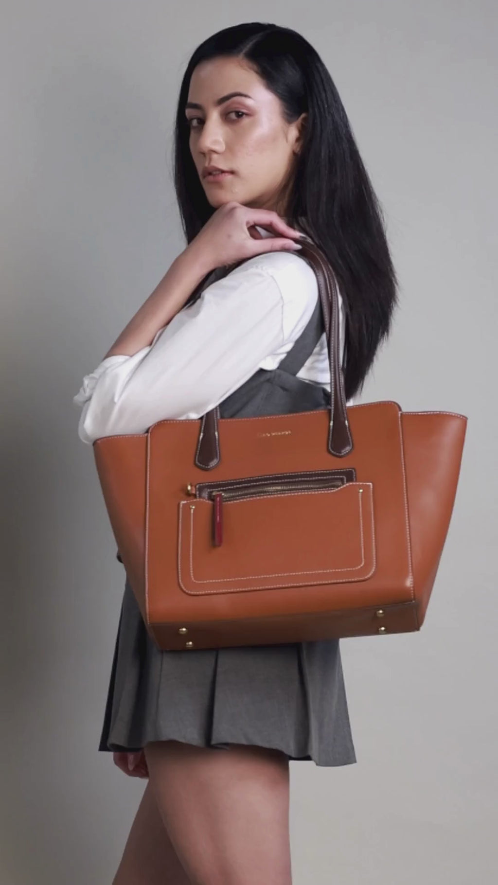 Monroe Eleanor Taupe Tote bag - Lino Perros